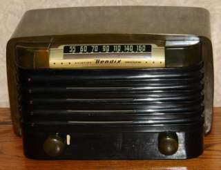 Vintage Bendix Catalin Radio 526 C Aviation Corp Tube Green Black 