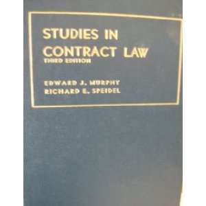    Studies in Contract Law by Murphy and Speidel 