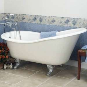  Barclay ATS60 WH PN Outside White Acrylic Slipper Tub with 