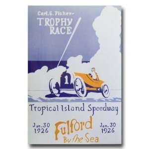  1926 Tropical Island Speedway Poster Print