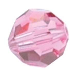 Darice Swarovski Crystals Facet Round Beads 6mm 6/Pkg Rose (Pink) 0700 