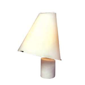  ET2 E22152 01 Chapeau 1 Light Table Lamp in White Glass 