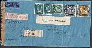 Netherland Indies covers 1941 9gld75 cens R coverTjepoe  
