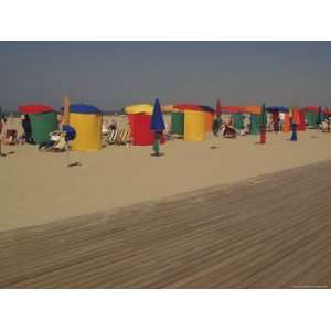  Planche (Boardwalk) and Beach, Deauville, Calvados, Normandy, France 