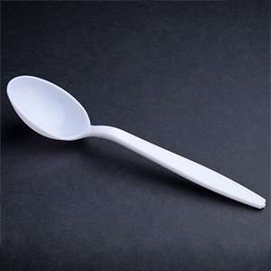   Weight White Plastic Soup Spoon 100 / Box: Health & Personal Care