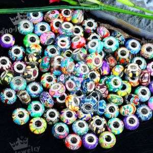 100Pc Wholesale Bulk Ceramics Polymer Clay Charm Beads  