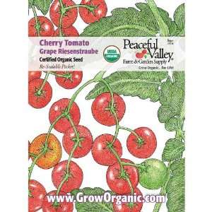 Organic Tomato Seed Pack, Red Grape Riesenstraube: Patio 