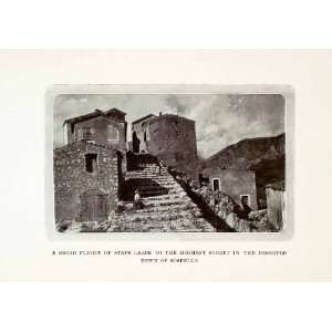  1911 Halftone Print Steps Deserted Town Sospel Sospello 