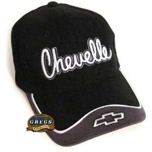  Chevy Chevelle Bowtie Hat Cap Black/Gray Apparel Clothing 