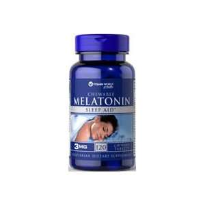  Chewable Melatonin 3 mg 3 mg 120 Tablets Health 