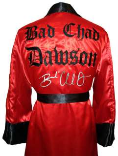 CHAD DAWSON SIGNED BOXING ROBE WITH EXACT PROOF AND COA  