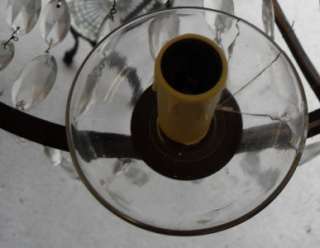SUPERB LARGE 19th CENTURY GLASS & BRONZE CHANDELIER  