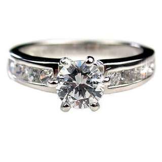 05ct Russian Ice CZ Engagement Ring 925 Silver sz 8  