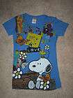 PEANUTS LOVE AND PEACE T SHIRT CHARLES M. SCHULTZ SNOOPY