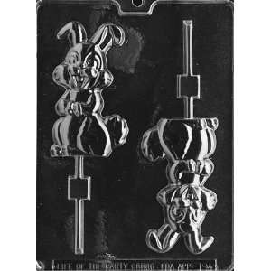   MEDIUM HAPPY BUNNY LOLLY Easter Candy Mold chocolate