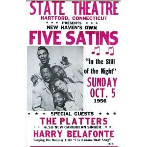  Five Satins 14 X 22 Vintage Style Concert Poster 