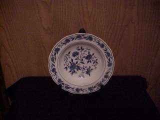 SYMCO CHINA BLUE CHATHAM 1 RIMMED SOUP BOWL FLORAL  