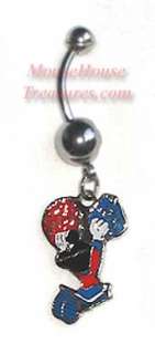 DISNEY CHEERLEADER MINNIE MOUSE DANGLE NAVEL BELLY RING  
