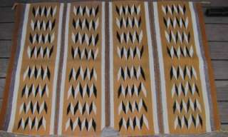 Navajo Saddle Blanket 1950s Chevron Pattern Large Double Sided  