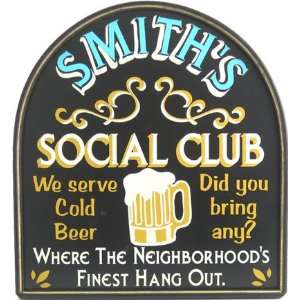  Personalized Wood Sign   SOCIAL CLUB
