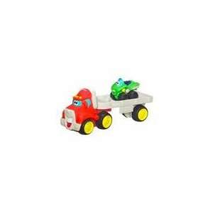  Tonka Chuck and Friends Red Car Carrier with ATV Toys 