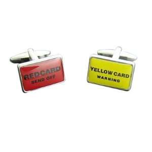  Red & Yellow Soccer Penalty Card Cufflinks Everything 