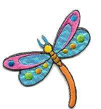 SHIMMERY DRAGONFLY (SMALLER VERSION) IRON ON APPLIQUE  