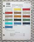 1973 DODGE TRUCK Color Chip Paint Chart Brochure R M