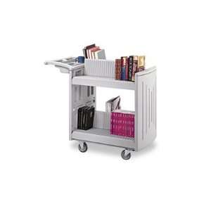   Double Sided Molded Slant Shelf Book Cart SAF5332GR: Office Products
