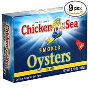 Chicken of The Sea Smoked Oysters, 3.75 Ounce (Pack of 9)  