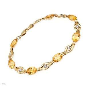    CleverEves 7.00.Ctw Citrine Gold Bracelet CleverEve Jewelry