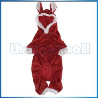Plush Hooded Hoodie Rabbit Coat Clothes Pet Puppy Dog  
