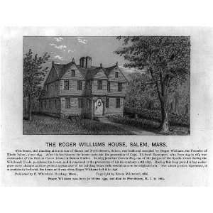  The Roger Williams House,Salem,MA,Essex County,c1886: Home 