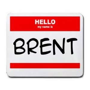  HELLO my name is BRENT Mousepad