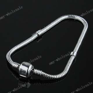 Christmas Gift Snake Emboss Silver/18KGP Bracelet Chain Fit Charm 