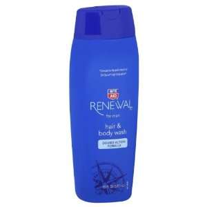Rite Aid Renewal Hair & Body Wash, Double Action Formula, for Men, 18 