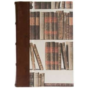  Books Journal, Antiqued Genuine Leather Spine with Books 