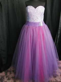 PURPLE TULLE Prom Quince Pageant gown dress s 22 Cinderella Princess 