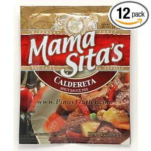 Mama Sitas Caldereta Mix 50g (Pack of 12)  Grocery 