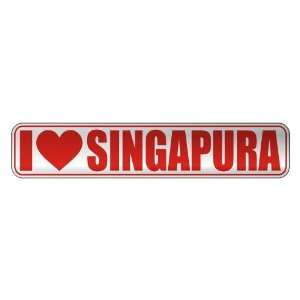   I LOVE SINGAPURA  STREET SIGN CAT