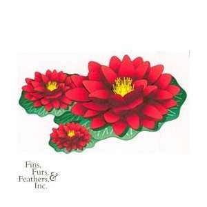  Water Lily Cluster 8 Color Red