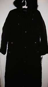  Long Puff Style Ladies Down Coat Size S/P OMG Beautiful  