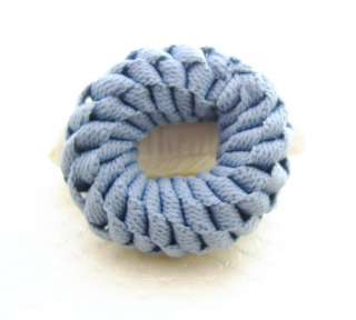 Woven Shoelace Scrunchie Ponytail Holder   6 colors  