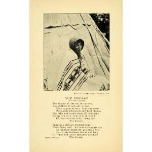  1901 Print Native Lady Rug Coates Dream Poem California 