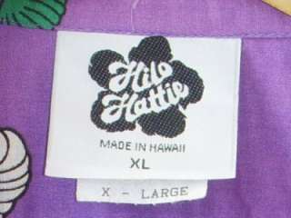 Vintage 1970s Hilo Hattie Conch Clam Shell Fish Hibiscus Hawaiian 