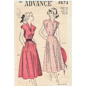   Sewing Pattern Shirtwaist Dress Size 12 Bust 30 Arts, Crafts & Sewing