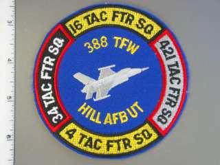 1990 USAF 388th Tactical Fighter Wing Commanders patch, brand new 