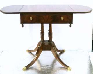 Regency Style, Signed John Stewart Drop Leaf Table  
