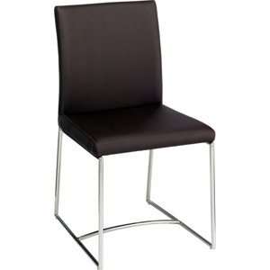 Sunpan Modern Home   Shera Dining Chair in Brown Leatherette (set of 2 