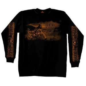    Hot Leathers Black Large Coolin Long Sleeve T Shirt: Automotive
